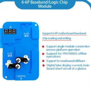 6-6P Logic basechip Для iphone 4S для iphone X логика/baseband чип для чтения, сохранения, монтажа, горения программатор инструмент с JC PRO 1000S подключение использование - Цвет: 6-6P Logic basechip