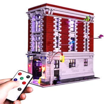 

Battery Operated LED Light Building Block Accessory Kit for Ghostbusters Headquarters 75827 - Remote Control Version