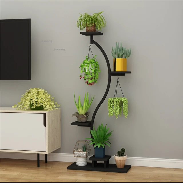 Support À Plantes En Fer, Étagères À Fleurs, Balcon, Maison, Multicouche,  Du Sol Au Plafond, Intérieur, Simple, Moderne - Plante Etagères - AliExpress