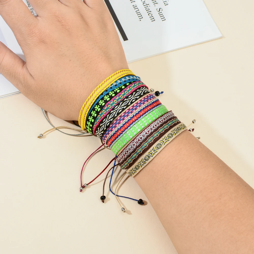 ZMZY Wholesale Handwoven Bracelet Colombia Cloth Braided Wristband Bracelets for Women Men Gift Hippie Boho Friendship Jewelry - Image 5