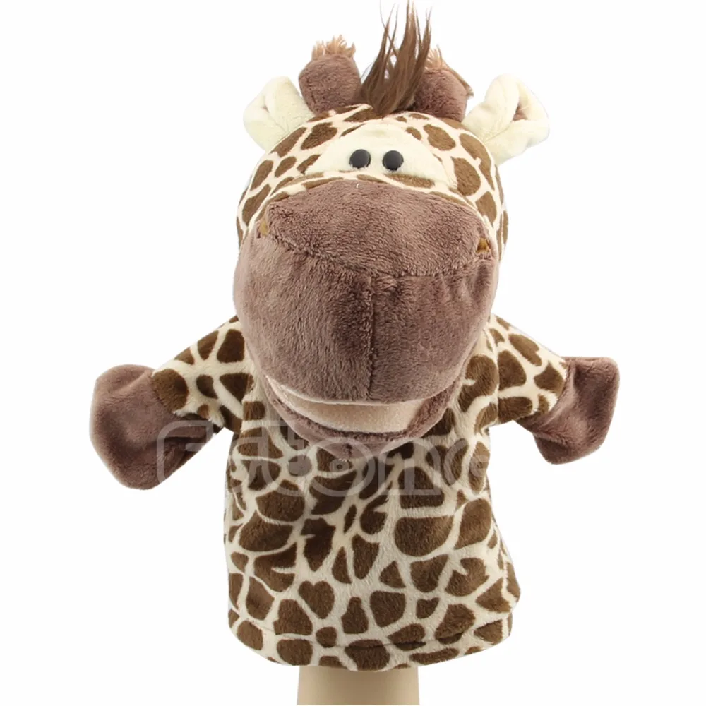 

Cute Kid Deer Plush Velour Animals Hand Puppets Chic Designs Learning Aid Toy
