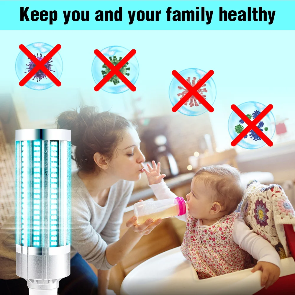 

Germicidal LED 60W E27 Corn Bulb 110V UV Lamp 220V Ultraviolet LED Desinfectante Light UVC Sterilizer Light Bactericidal Lamp