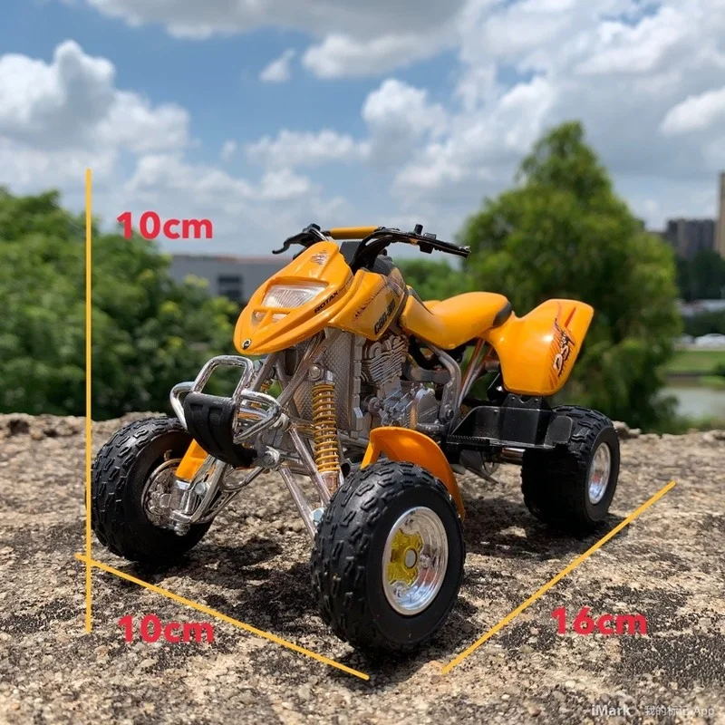 1:12 Bombardier 4X4 Four Wheel Off-road Vehicle All Terrain Motorcycle Metal Diecast Model Car Collection Ornaments
