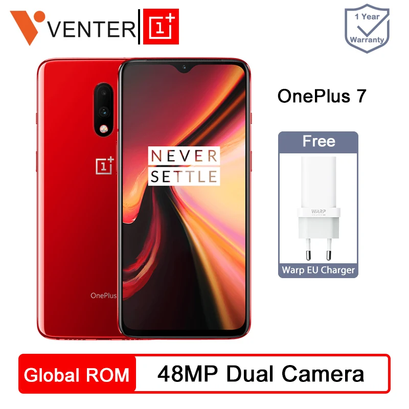

Oneplus 7 8GB 256GB Snapdragon 855 Octa Core Smartphone 6.41" AMOLED Screen 48MP+16MP Dual Rear 16MP Front Cams NFC Mobile Phone