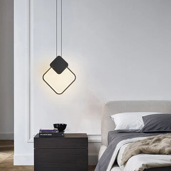 

LED chandelier round square oval LED bulb AC 220V study bedroom modern minimalist style lighting