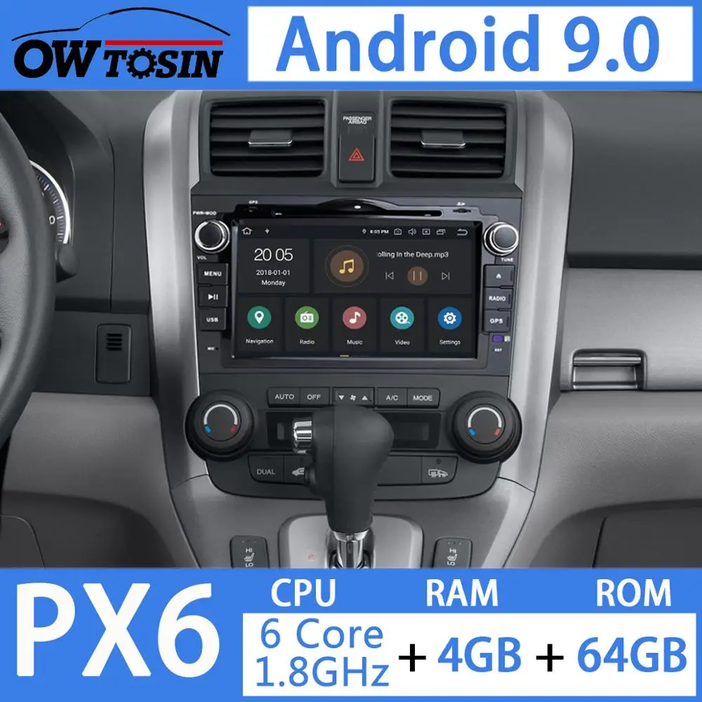 Flash Deal 8" PX6 4+64G Android 9.0 Car DVD GPS Radio Stereo Multimedia Player For Honda CRV CR-V 2006 2007 2008 2009 2010 2011 DSP CarPlay 1 Flash Deal 8" PX6 4+64G Android 9.0 Car DVD GPS Radio Stereo Multimedia Player For Honda CRV CR-V 2006 2007 2008 2009 2010 2011 DSP CarPlay 1