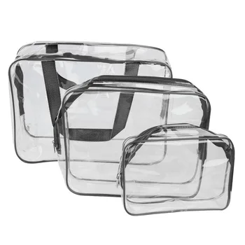 

3-in-1 PVC Transparent Waterproof Multifunctional Cosmetic Bags