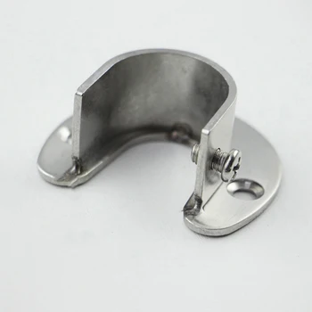 

4pic stainless steel Tube seat household hardware wall bracket fixed mounting stand open flange closet kitchen Clothes rail part