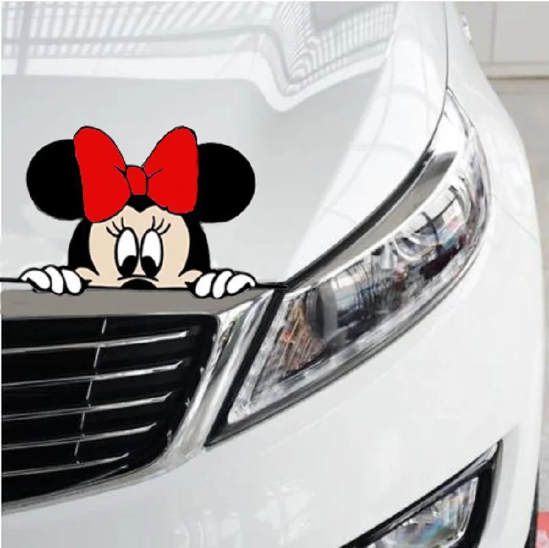 Забавный милый мультфильм Микки Минни Маус аксессуары Автомобильная наклейка на зеркало заднего вида и наклейка автомобиль-Стайлинг для Volkswagen Polo, ford
