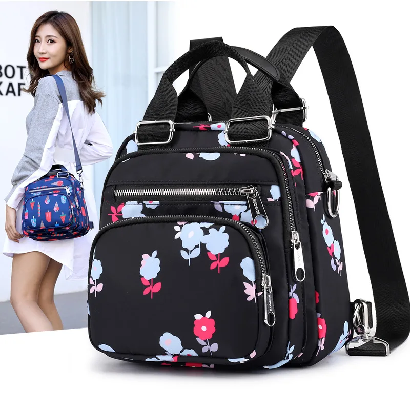 

Manufacturers Direct Selling Multi-functional Backpack WOMEN'S Bag Handbag Triple Use Waterproof Nylon Cloth Shoulder Cross-body