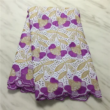 

2020 Hot Sale African Lace Fabric High Quality Nigerian Swiss Voile Lace In Switzerland Punch Cotton For Wedding