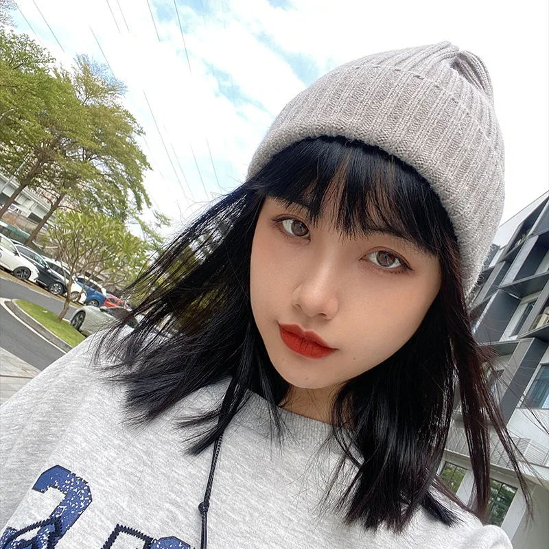 Nuovo berretto invernale per donna uomo ragazzo ragazza uncinetto Skullies cappello tinta unita unisex autunno berretti lavorati a maglia berretti selvatici_voghion.com