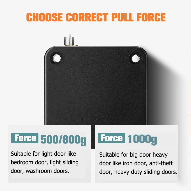 KAK Simple Door Closer Punchfree Sticker Automatic Door Closer Soft Closing Device Sliding Hardware 500-1000g Tension