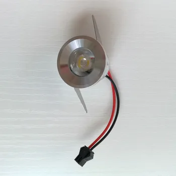 

Silvery/White Mini LED Downlights 1W 3V-12V Jewelry Display Ceiling Recessed Cabinet Spot Lamp