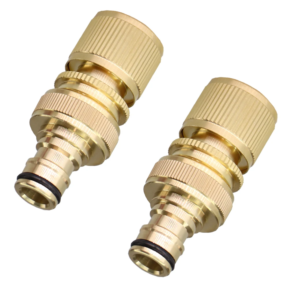 

1PC Garden Hose GHT Solid Brass Quick Connect Male Female Quick Connectors Fittings 3/4'' Thread Coupling Irrigation Adapters