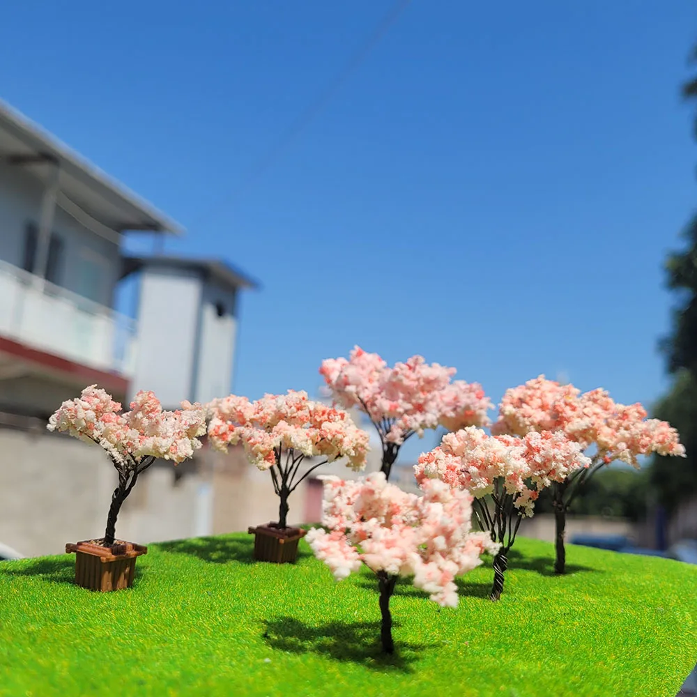 Modelo de cerezo simulado de 45mm, decoración de patio de construcción a  escala HO N, paisaje en miniatura, escena de mesa de arena, diseño de casa  de muñecas, 2 uds. - AliExpress, image size:1000x1000