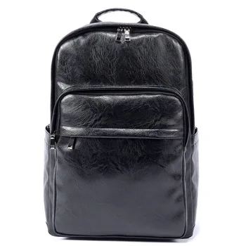 

Backpack Men's Mochila Masculina Men Fashion Trend Large Capacity Youth Leisure Black Travel Genuine Leather Computer Bag Men's