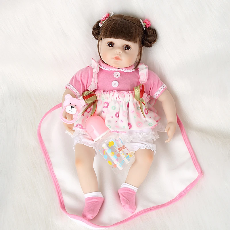 Кукла Reborn 45 см мягкий силиконовый детский кукла Boneca мальчик Женская Кукла Brinquedos прекрасная реальность bebe сюрприз Кукла reborn