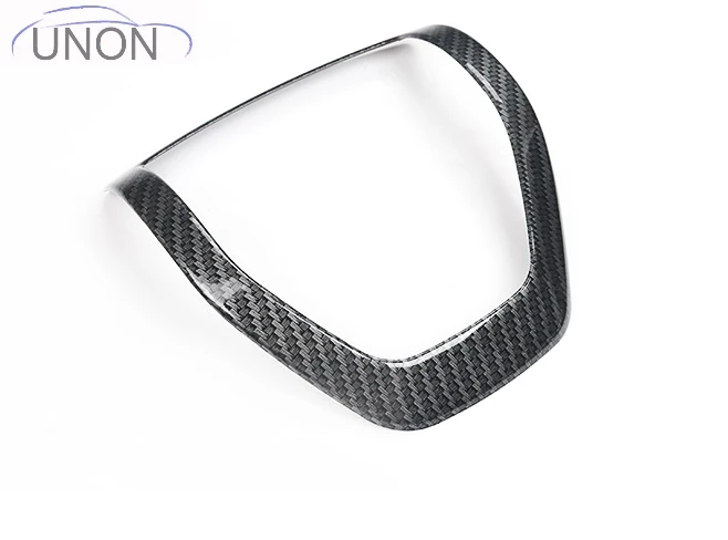 Carbon fibre 1pc 1 шт. покрытие рулевого колеса из углеродного волокна декоративные блестки ForFord Explorer 2013- покрытие для литья рулевого колеса автомобиля - Цвет: Carbon fibre 1pc