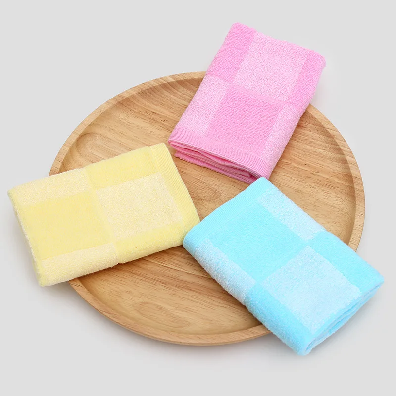  Gamely Bamboo Fiber Square Is Grid Bamboo Cotton Fiber Handkerchief Baby Bibs