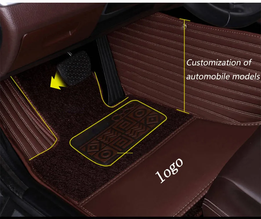 Новые кожаные автомобильные коврики на заказ для Renault Duster 2013 автомобильные коврики