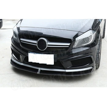 

Carbon Fiber Front Lip Spoiler Splitter for Mercedes Benz A Class W176 A200 A260 A45 2013-2015 RZ Style FRP Head Bumper Chin