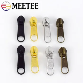 

10pcs Fashion 5# Metal Zipper Slider For Nylon Zippers Bag Clothes Zips Head Pulls Zip Repair Kits DIY Bags Sewing Accessories