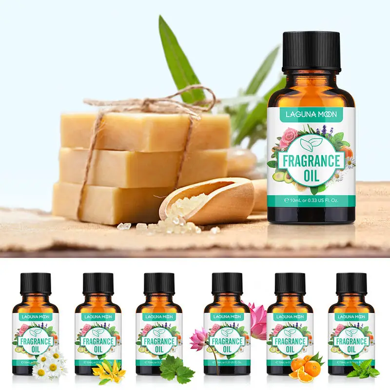 LAGUNAMOON 10ML Angel Oils Essential Lime Basil Midnight Rose Summer Rose Lemon For Candle Soap Making Perfume perfume oil-4