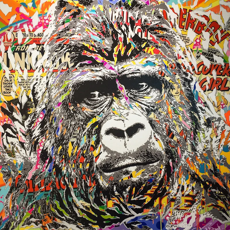 ポップアート サル 絵画 3点セット ポップアート サル 絵画 3点セット