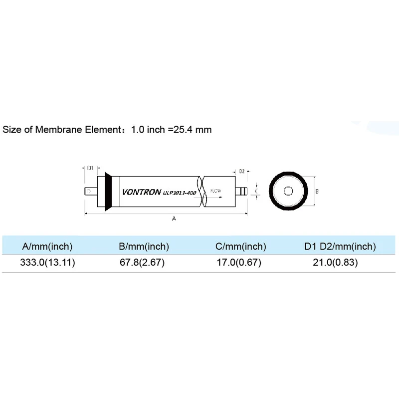 coronwater purificador para beber 400 gpd ro membrana ulp3013 05