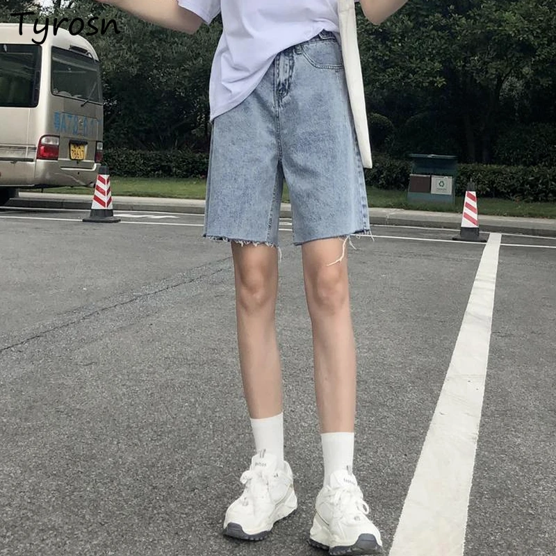 Pantalones hasta la rodilla para ropa de calle de estilo japonés con forro de piel, ropa de calle Vintage para estudiantes, rectas e informales Ulzzang de cintura alta Bf|Pantalones