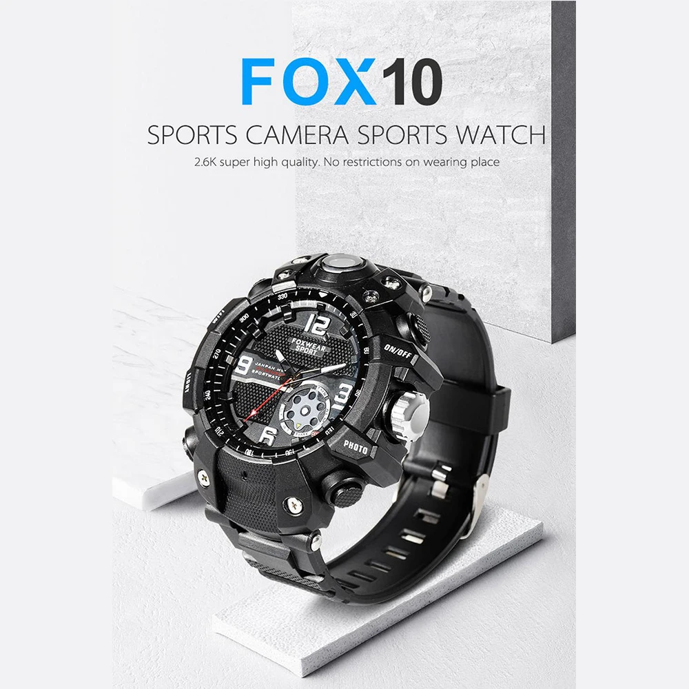 Новые смарт-часы FOX10 2,6 K мобильное приложение Беспроводная передача HD вибрирующие Короткие видео Спорт на открытом воздухе камера часы