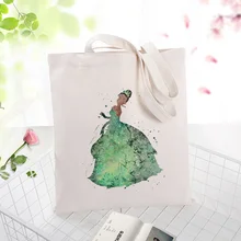 Классическая Парусиновая Сумка-тоут с рисунком сказок, ручная сумка для ежедневного использования, сумка с логотипом на заказ, Экологичная многоразовая хозяйственная сумка