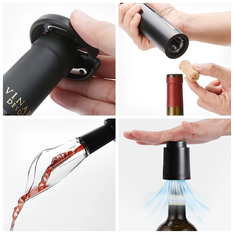 Tire-bouchon Automatique Bodum 'Chablis' - Mécanisme En Spirale Chromé, Avec Coupe-capsule Et Spirale De Rechange