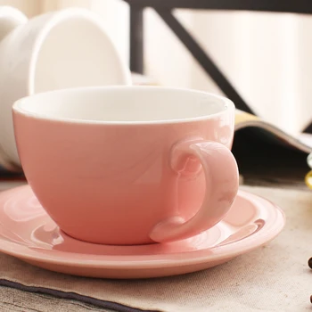 

Colorful Thick Ceramic Coffee Cup New Bone China Latte Cups Saucers Milk Tea Cups Coffee Set Drinkware EA6BYD