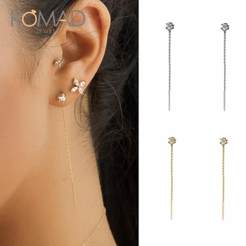 

Romad Fashion Minimalist Six-claw Ear Line Sterling Silver Tassel Earrings For Women S925 Silver Earring Jewelry Gifts