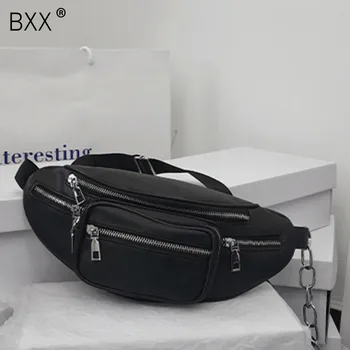

[BXX] Fashion Quality PU Leather Crossbody Bag For Women 2020 Chain Shoulder Messenger Bag Lady Travel Handbags and Purses HL559