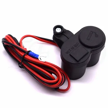 

Motorcycle accessories USB charger plus cigarette lighter waterproof universal mobile phone For Triumph 675 STREET TRIPLE R/RX