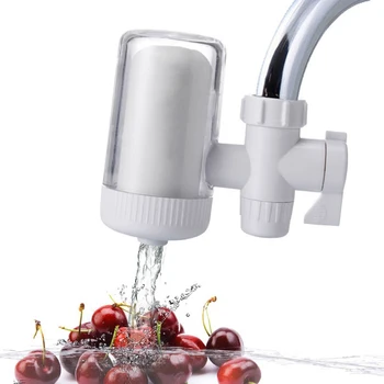 

Kitchen Faucet Water Purifier Washable Ceramic Percolator Mini Water Filter Purification System Remove Rust Sediment Filtering