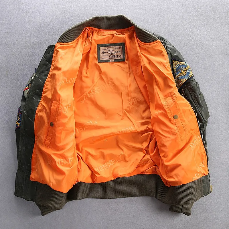 AVIREXFLY мужской air force натуральная кожа куртка высокое качество армейский зеленый летная куртка брендовые ВИНТАЖНЫЕ пальто размера плюс 6XL