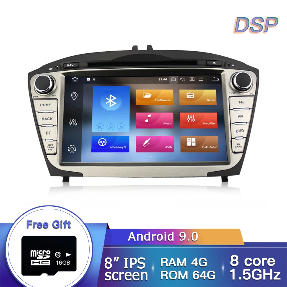 EKIY " ips Автомобильный мультимедийный плеер Android 9,0 для hyundai/IX35/TUCSON 2009- Авторадио 2 Din gps навигация 4G+ 64G OBD2 Wifi - Цвет: 4G 32G IPS DSP
