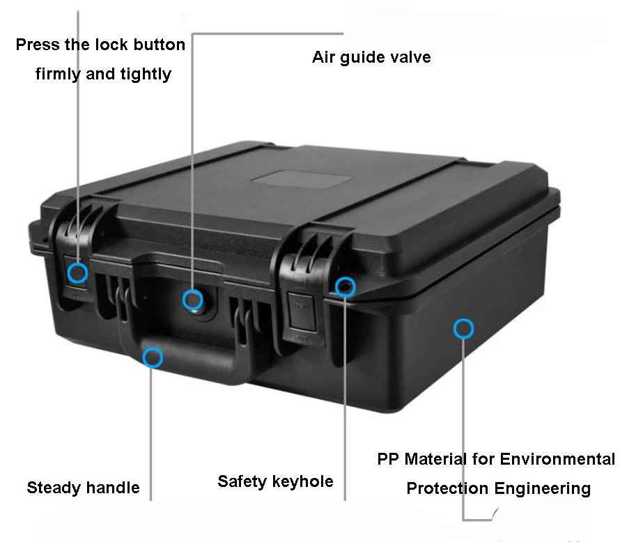 Ящик для инструментов ударопрочный защитный чехол чемодан ящик для инструментов коробка оборудование для камеры чехол с предварительно вырезанной поролоновой подкладкой