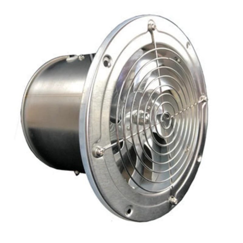 Pipe Stainless Steel Exhaust Fan Window Duct Air Ventilation Blower Toilet Kitchen Ventilator