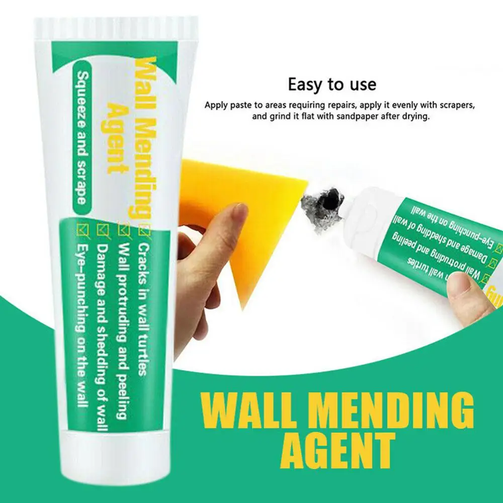 

Wall Mending Agent Wall Repair Cream Latex Paint Waterproof Gypsum Wall Paint Valid Mouldproof Wall Crack Nail Repair