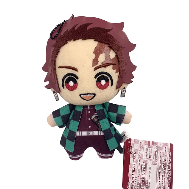 Stuffed 14cm Demon Slayer Plush Dolls Pendant Toys For Children Anime Blade Of Demon Tanjirou Nezuko Rengoku Tomioka Kawaii Toys