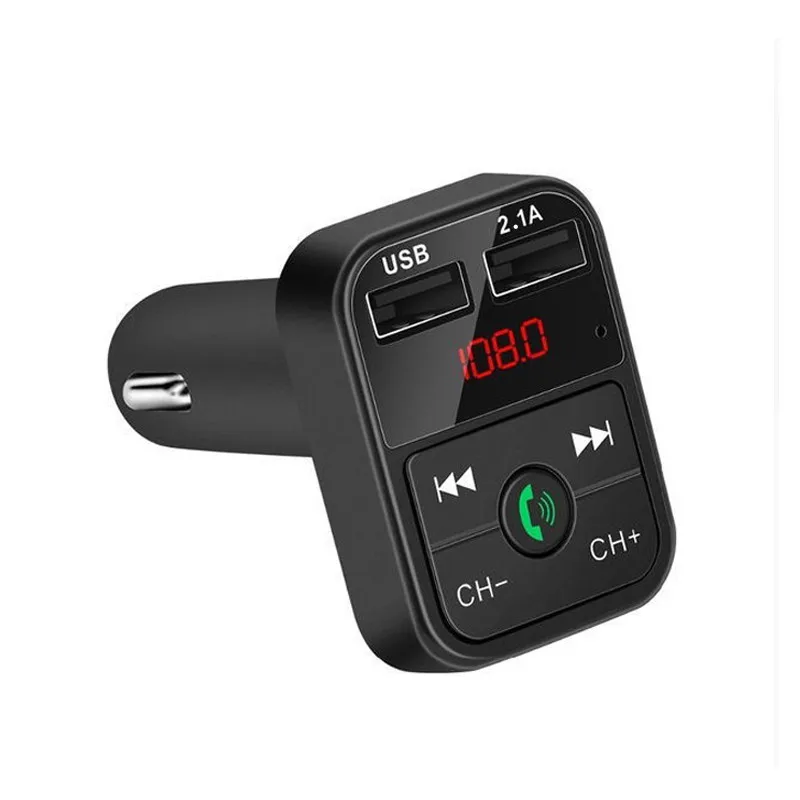 Автомобильное зарядное устройство с fm-передатчиком, bluetooth-приемником, аудио MP3-плеером 3.1A, двойной USB, быстрое зарядное устройство для телефона для iPhone, samsung, Xiaomi - Тип штекера: Black
