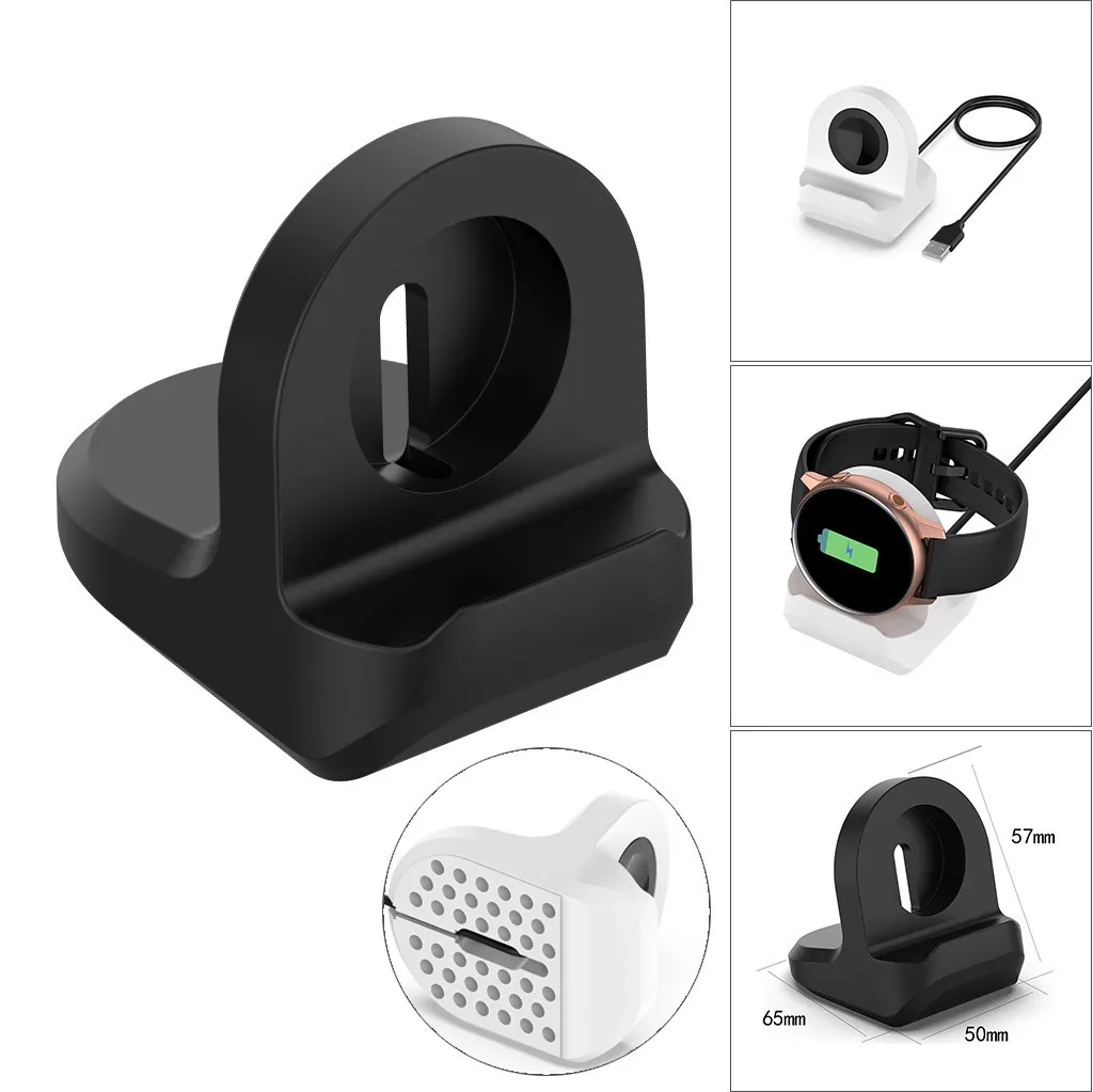 #30 Smart Watch Chargering Holder Charger Conversion Dock Stand Bracket for Samsung Galaxy Watch Active 2 40/44MM Black White