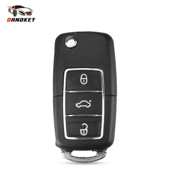 

Dandkey 10pcs For VW Jetta Golf Passat Beetle Skoda Seat Polo B5 Remote Key Flip Folding Key Shell Replacement 3 Buttons Case