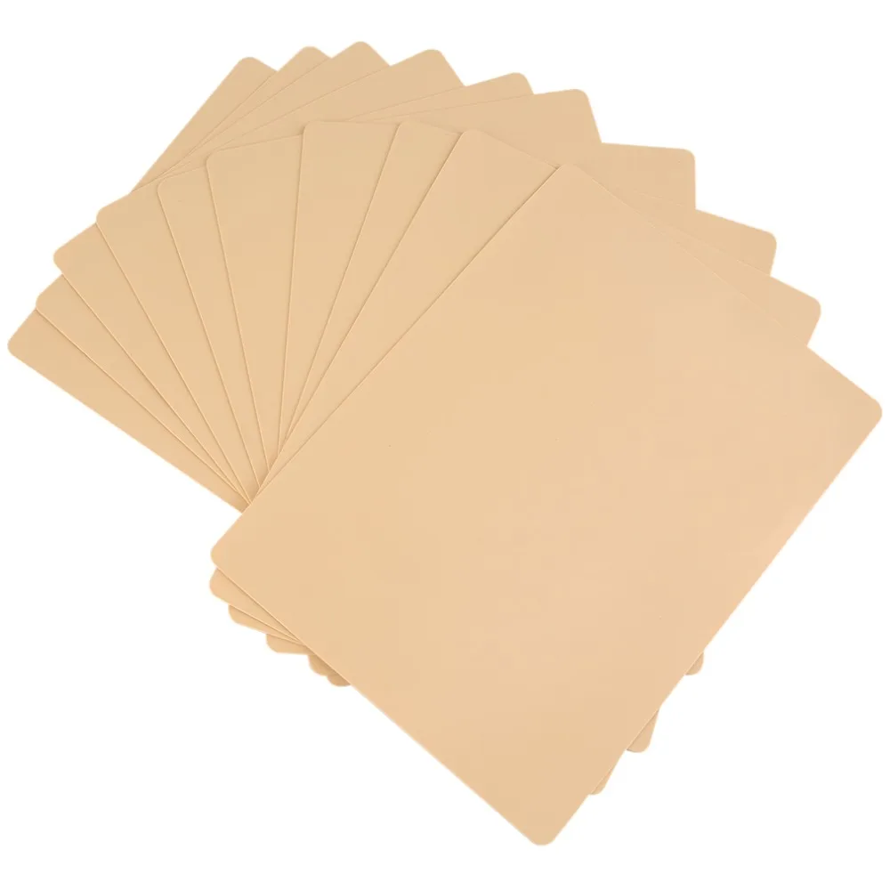 

10pcs Permanent Makeup Eyebrow Lips 20 x 15cm Blank Tattoo Practice Skin Sheet for Needle Machine Supply Kit dropshipping hot