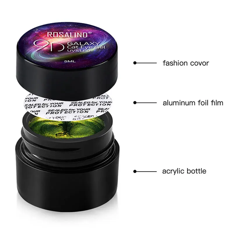 9d Гель лак для ногтей с эффектом кошачий глаз светодиодная УФ лампа сушки